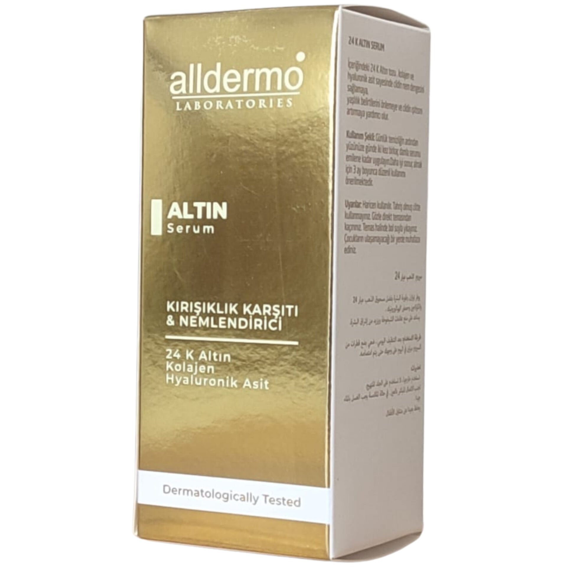 Alldermo Kırışıklık Karşıtı ve Nemlendirici Altın Serum 30 ml