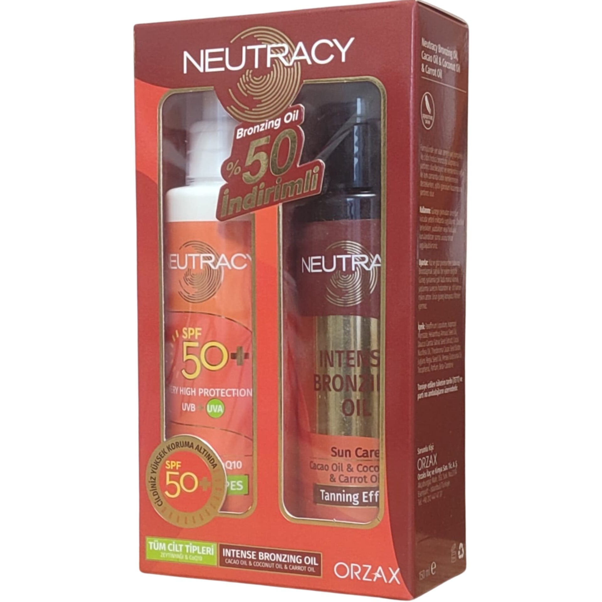 Neutracy Güneş Koruyucu Set Karma & Yağlı Ciltler İçin - Güneş Kremi SPF50+ 150 ml + After Sun Losyon 150 ml