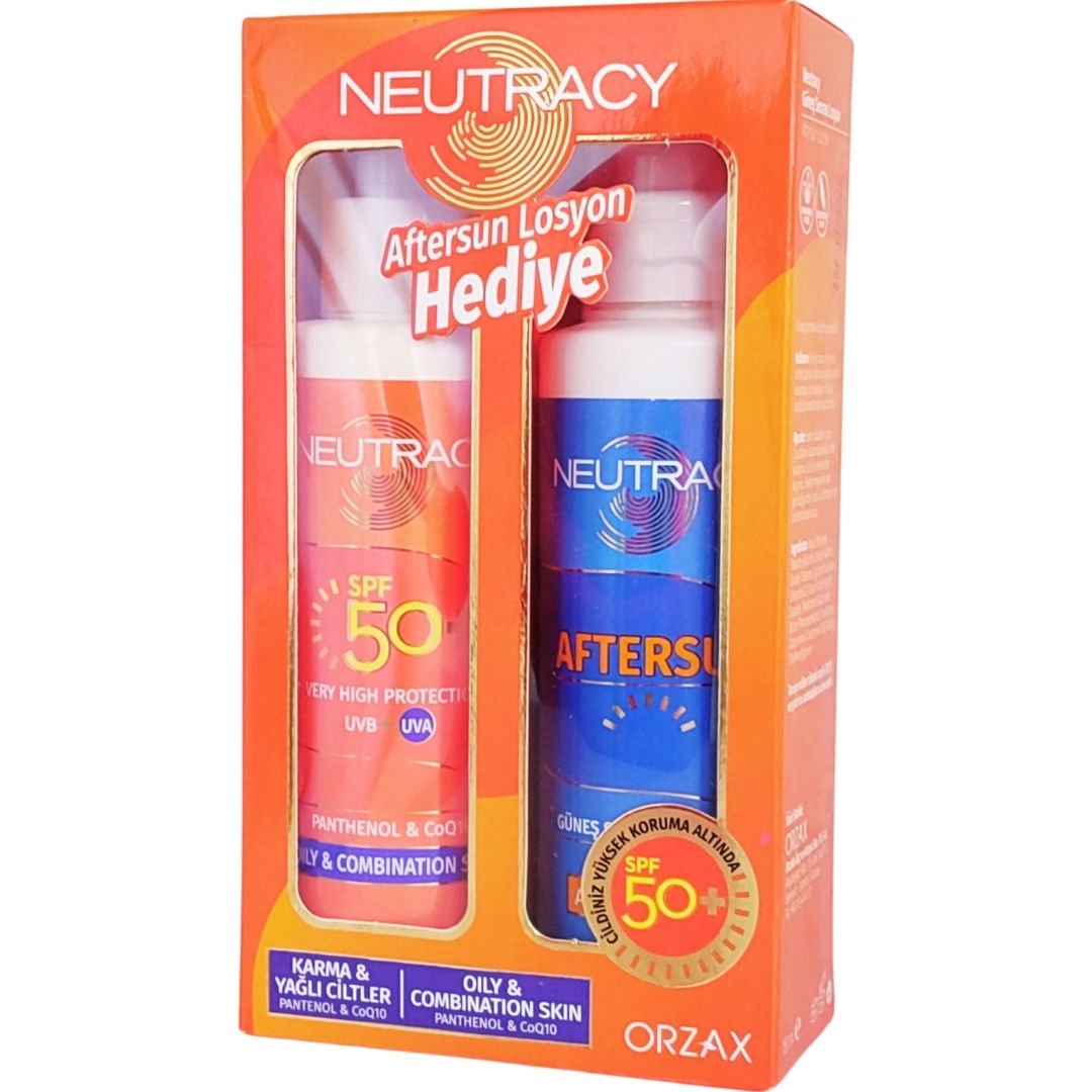 Neutracy Güneş Koruyucu Set Karma & Yağlı Ciltler İçin - Güneş Kremi SPF50+ 150 ml + After Sun Losyon 150 ml