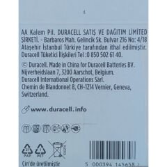 Duracell Simply Kalem Pil AA 2'li Paket