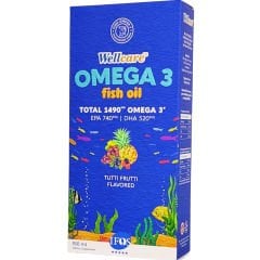 Wellcare Omega 3 Doğal Karışık Meyve Aromalı Balık Yağı 150 ml