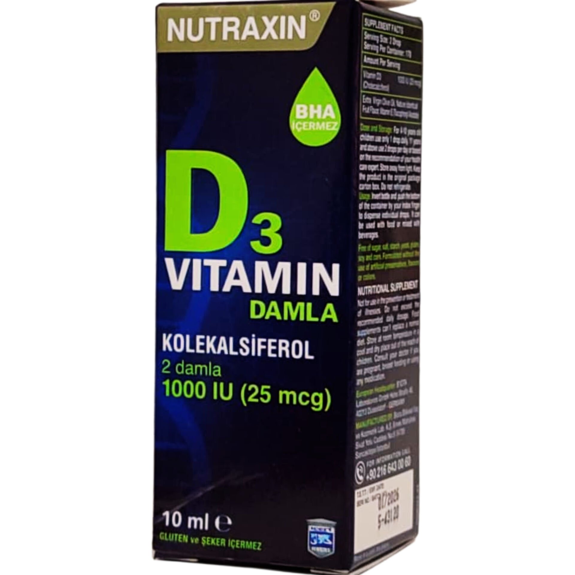 Nutraxin D3 1000 IU Vitamin Damla 10 ml