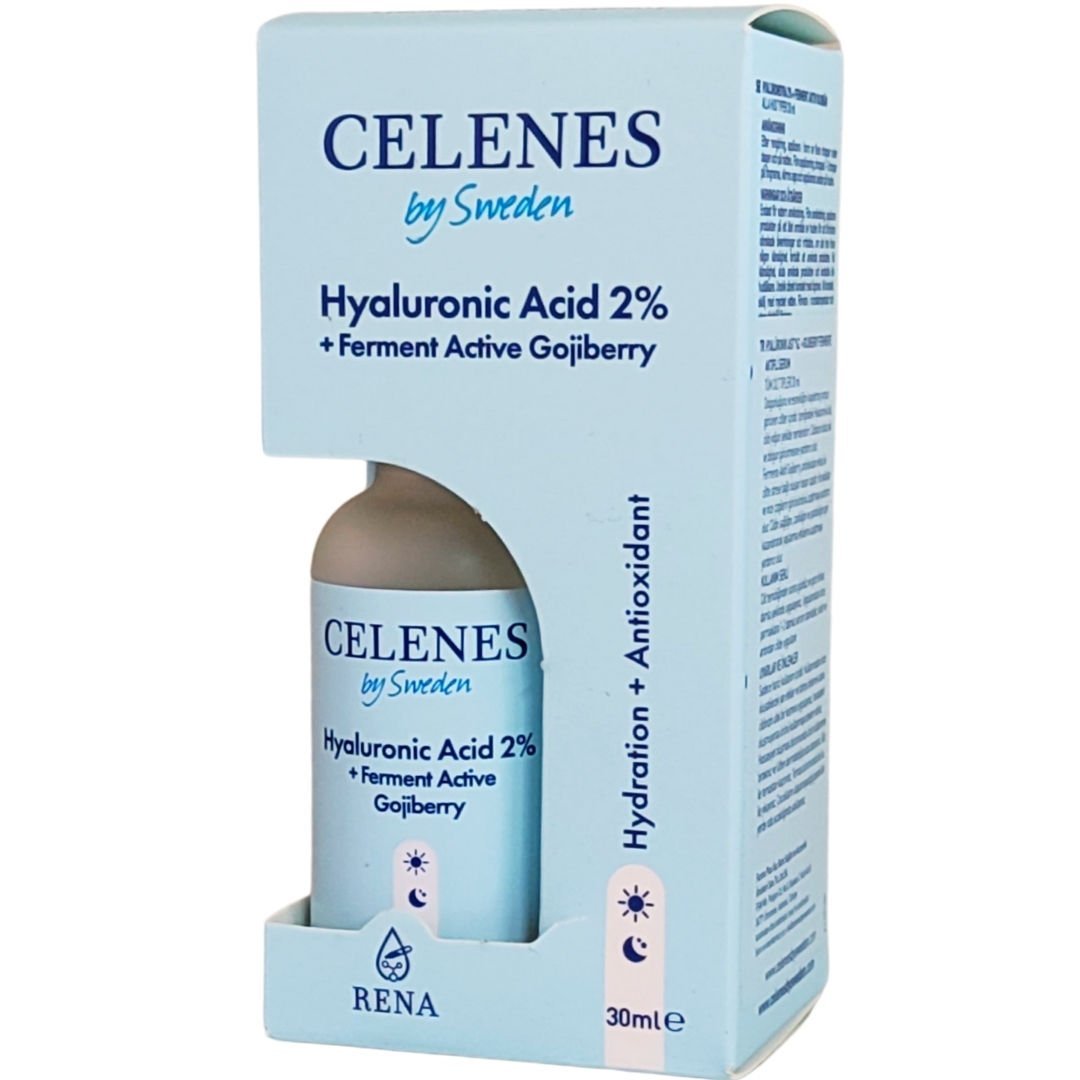 Celenes by Sweden Hyaluronic Acid + Ferment Active Gojiberry Cilt Bakım Serumu 30 ml