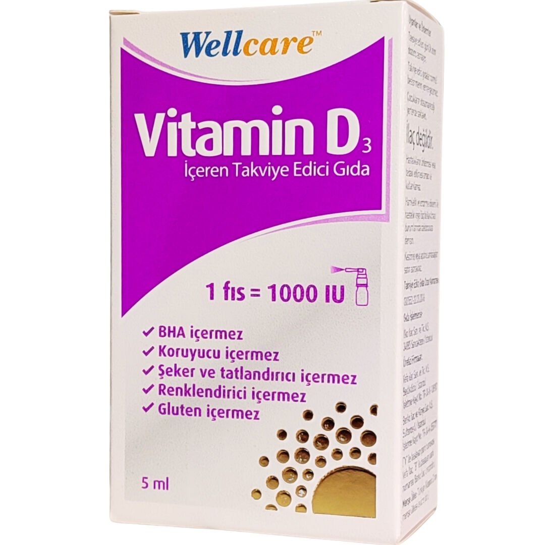 Wellcare Vitamin D3 1000 IU 5 ml sprey