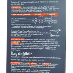 Sambucol Plus Kara Mürver Özütü + C Vitamini & Çinko 15 Kapsül