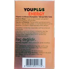 Youplus Energy Vitamin Mineral Kompleksi 30 Tablet