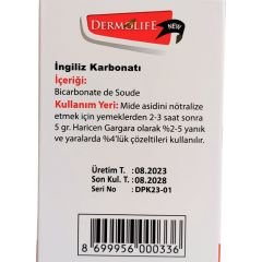 Dermolife İngiliz Karbonatı 100 gr - 20x5gr poşet