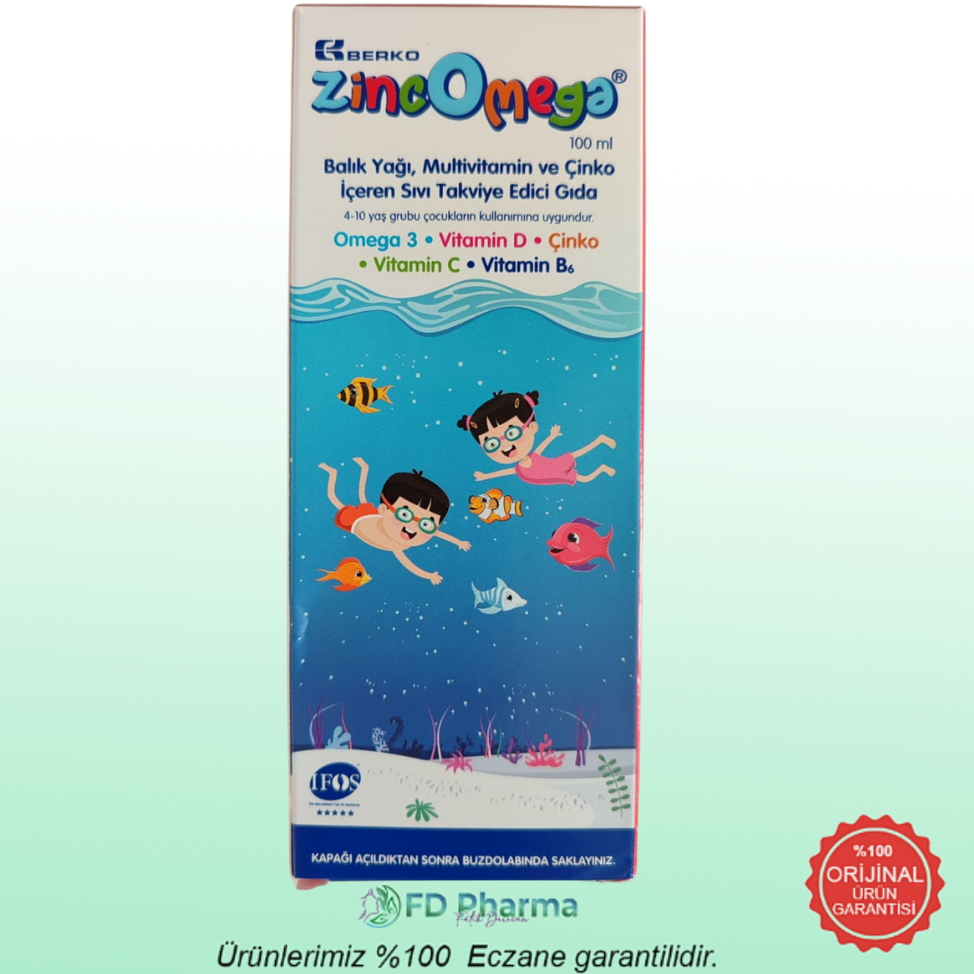 Zincomega Omega 3 Balık Yağı Şurubu 100 ml