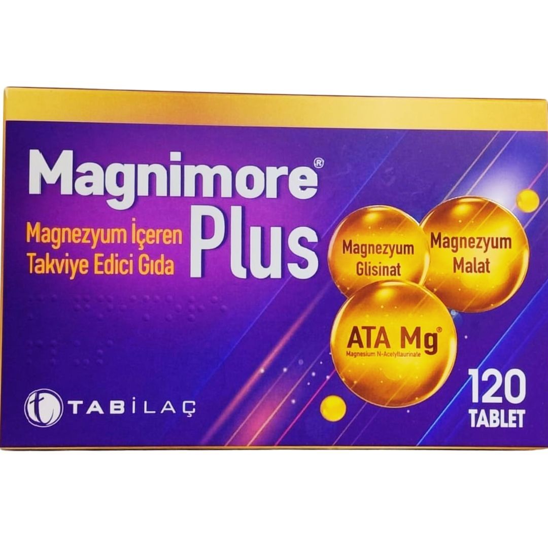 Magnimore Plus Magnezyum İçeren Takviye Edici Gıda 120 Tablet