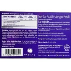 Magnimore Plus Magnezyum İçeren Takviye Edici Gıda 120 Tablet