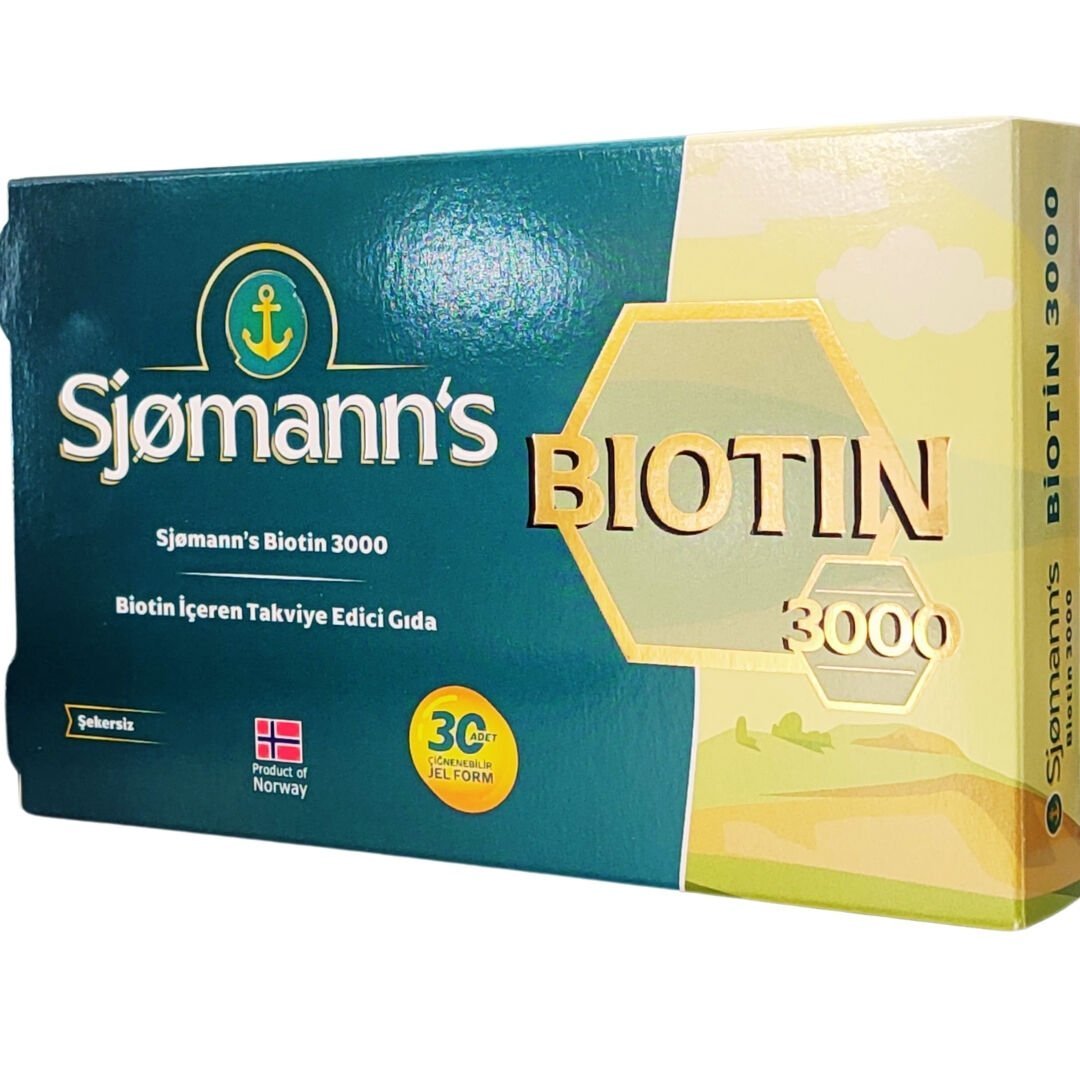 Sjomann's Biotin 3000 mcg 30 Çiğnenebilir Jel Form