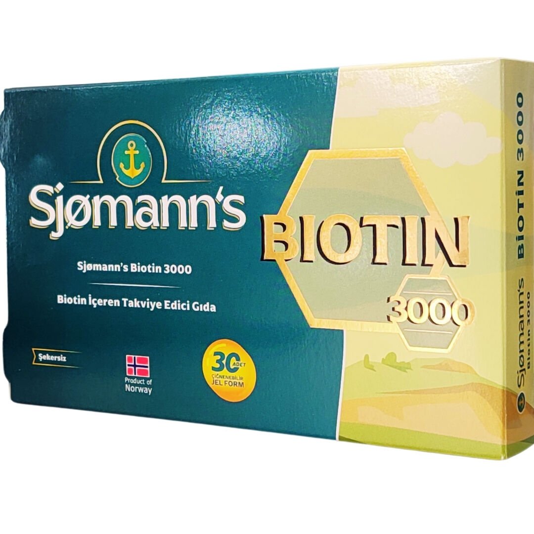 Sjomann's Biotin 3000 mcg 30 Çiğnenebilir Jel Form