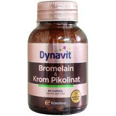 Dynavit Bromelain ve Krom Pikolinat İçeren Takviye Edici Gıda 60 Kapsül