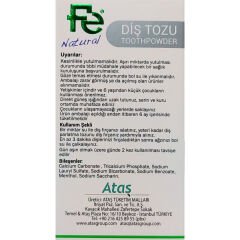 Fe Naturel Beyazlatıcı Diş Tozu 50 gr