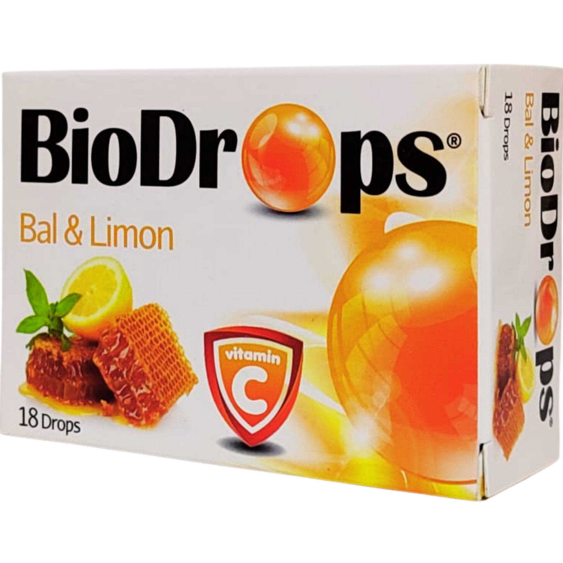 Biodrops Ballı Limonlu C Vitaminli Pastil 18'li
