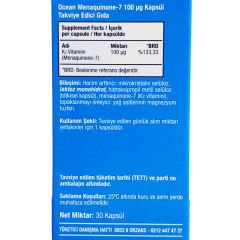 Ocean MK-7 100 mcg Vitamin K2 30 Kapsül