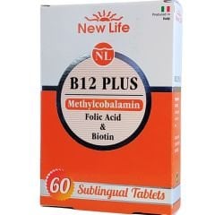 New Life B12 Plus Methylcobalamin Folic Acid & Biotin 60 Dilaltı Tablet
