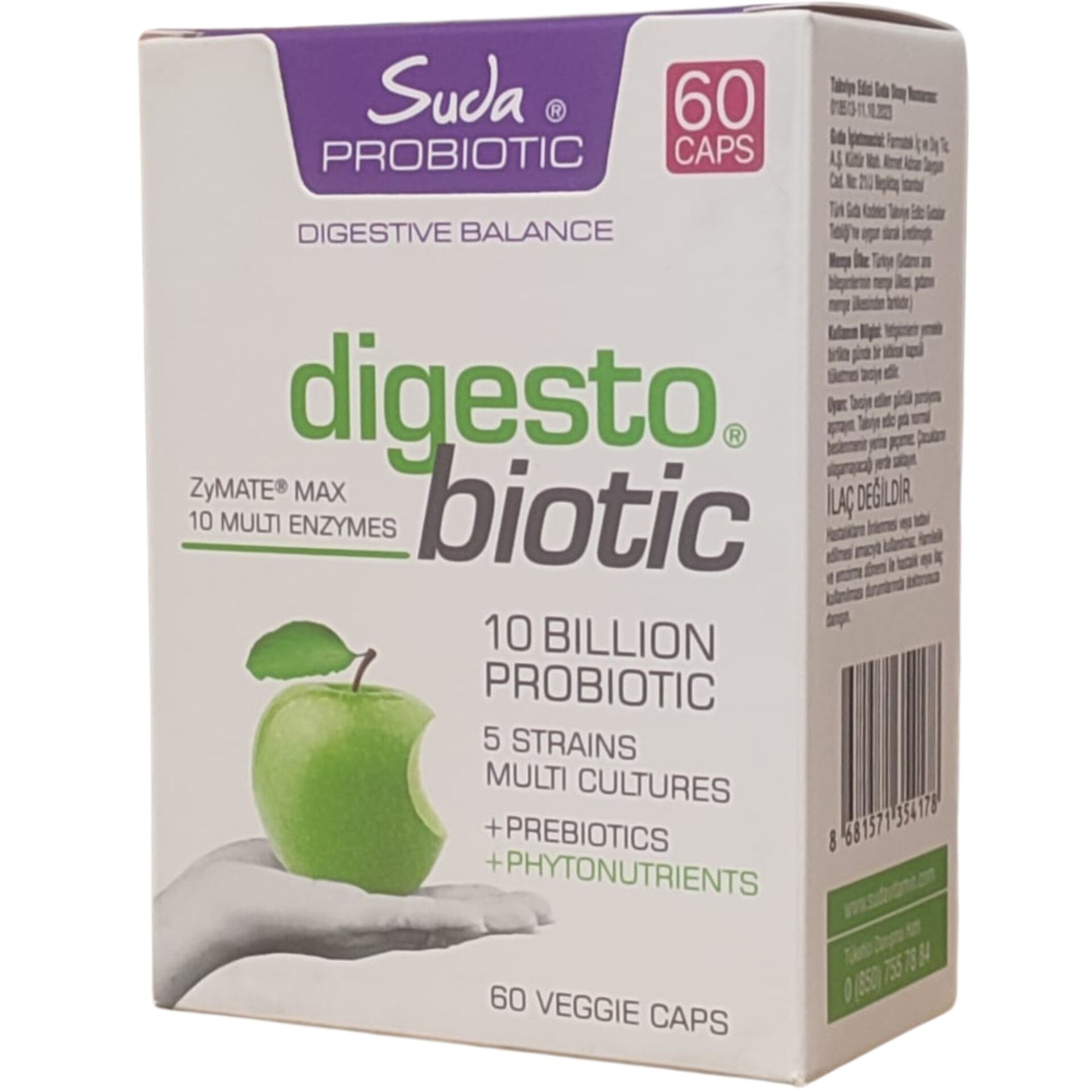 Suda Probiotic Digestobiotic Takviye Edici Gıda 60 Kapsül