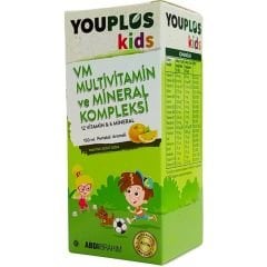 Youplus Kids VM Multivitamin ve Mineral Kompleksi 150 ml