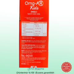 Omg-AR Kids Omega 3 Takviye Edici Gıda İfos Onaylı 150ml