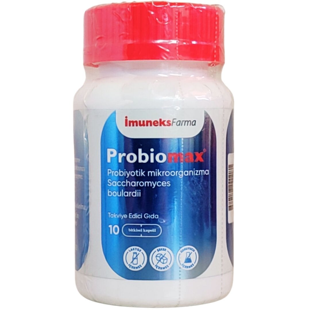 İmuneks Farma Probiomax Saccharomyces Boulardii İçeren Takviye Edici Gıda 10 Bitkisel Kapsül