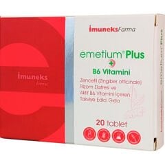 İmuneks Farma Emetium Plus 20 Tablet