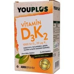 Youplus Vitamin D3 K2 20 ml Oral Damla