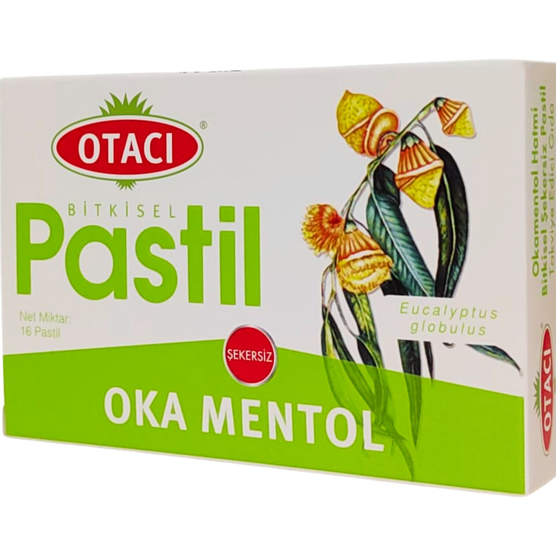 Otacı Oka Mentol Şekersiz Pastil 16 Adet