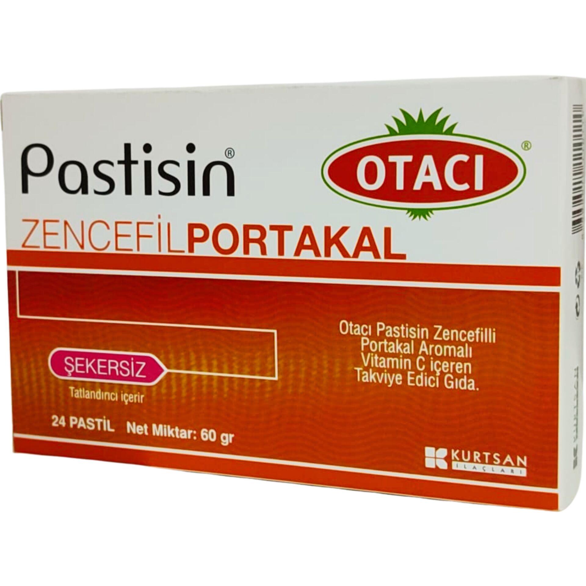 Otacı Pastisin Zencefil Portakal Bitkisel Pastil 24 Adet