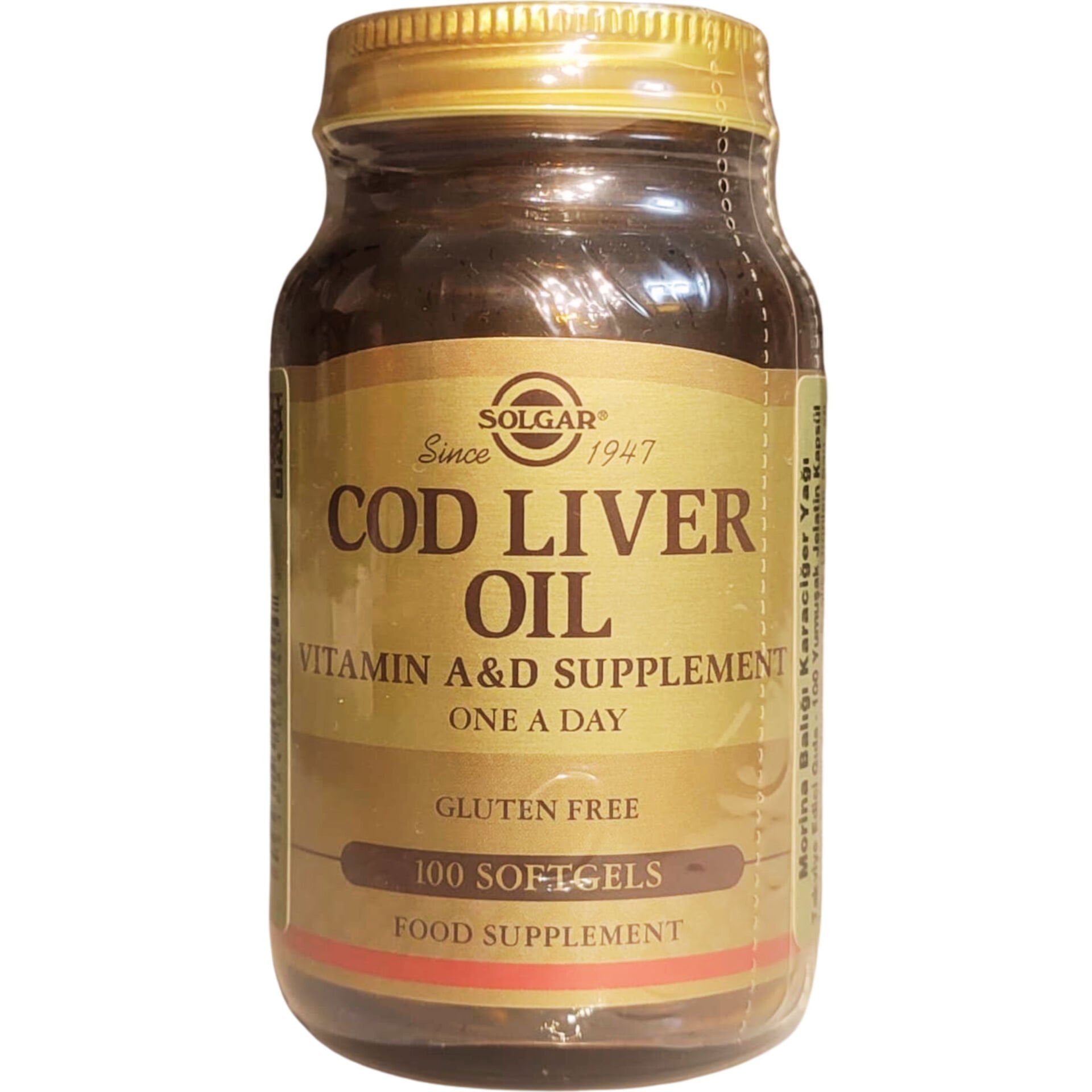 Solgar  Cod Liver Oil Morina Balığı Karaciğer Yağı 100 kapsül