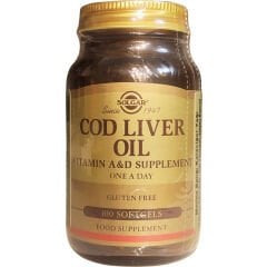Solgar  Cod Liver Oil Morina Balığı Karaciğer Yağı 100 kapsül