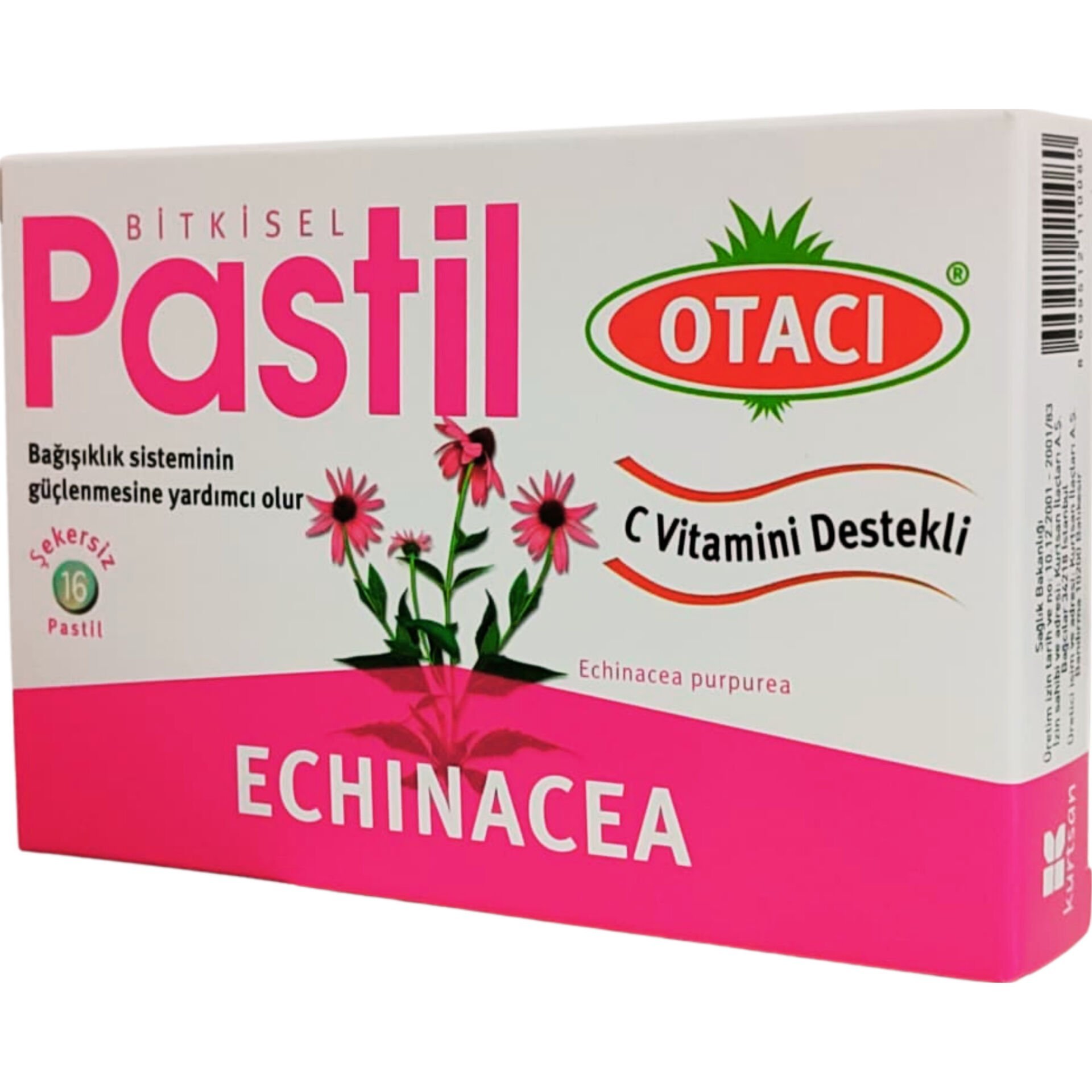Otacı Bitkisel Pastil Ekinezya 16 lı