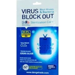 Virus Block Out Virus ve Bakteri Önleyici Dezenfektan Kart