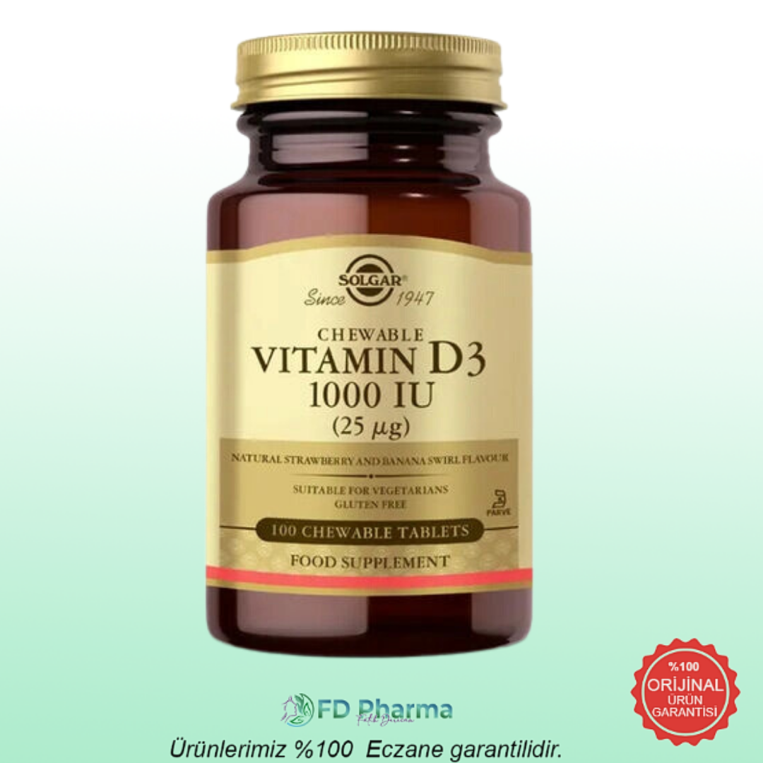 Solgar Vitamin D3 1000 IU 100 Kapsül