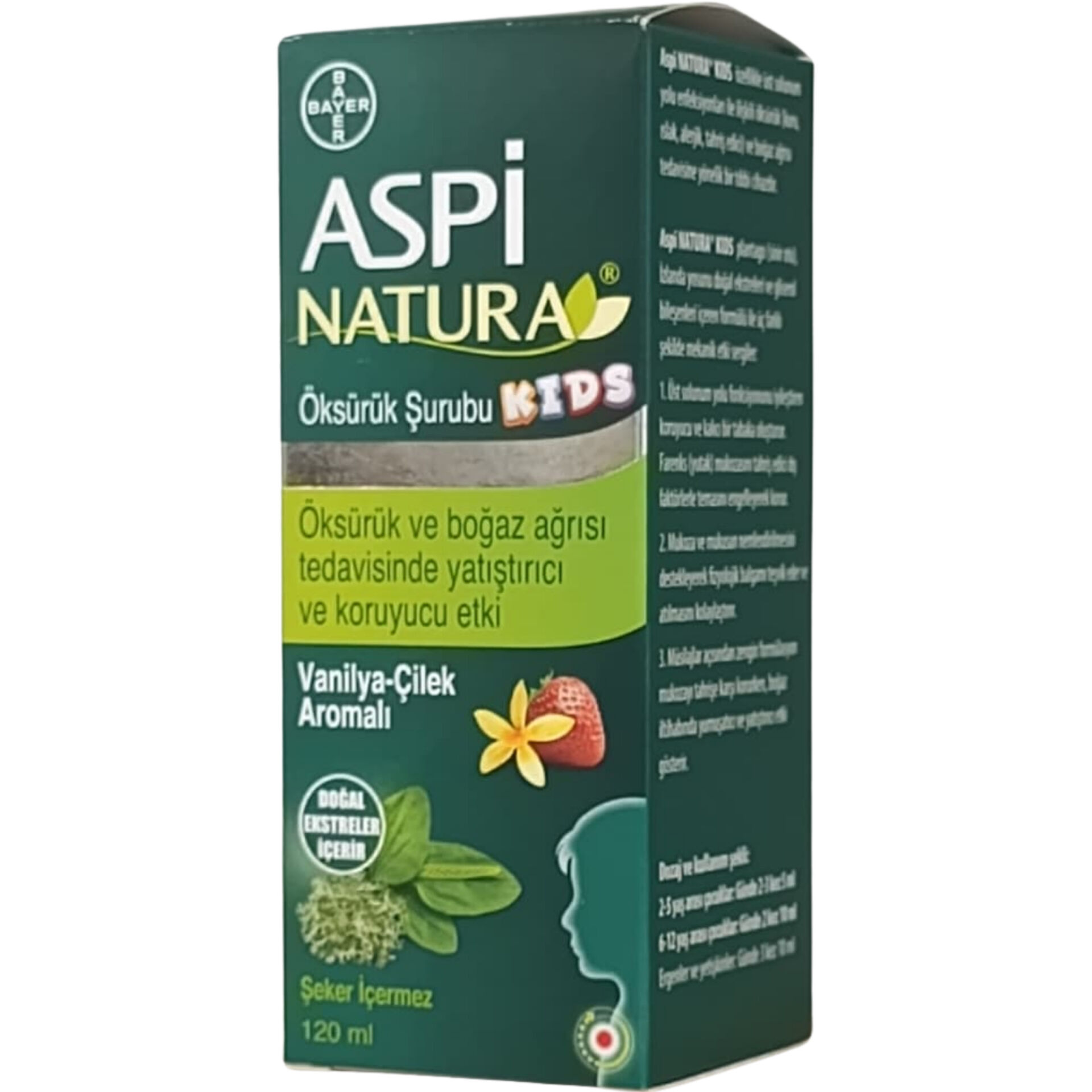 AspiNatura Kids 120ml Takviye Edici Gıda Vanilya-Çilek