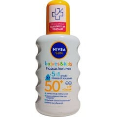 Nivea Sun SPF50 Çocuklar İçin Hassas Güneş Koruyucu Vücut Spreyi 200 ml