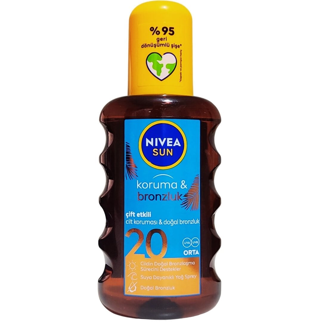 Nivea Sun Koruma ve Bronzluk SPF20 Güneş Yağı 200 ml