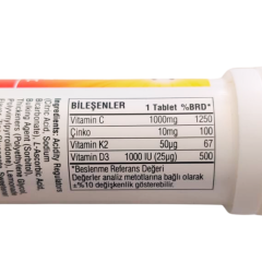 Suda Vitamin C D Çinko Lemonade 20 Efervesan Tablet