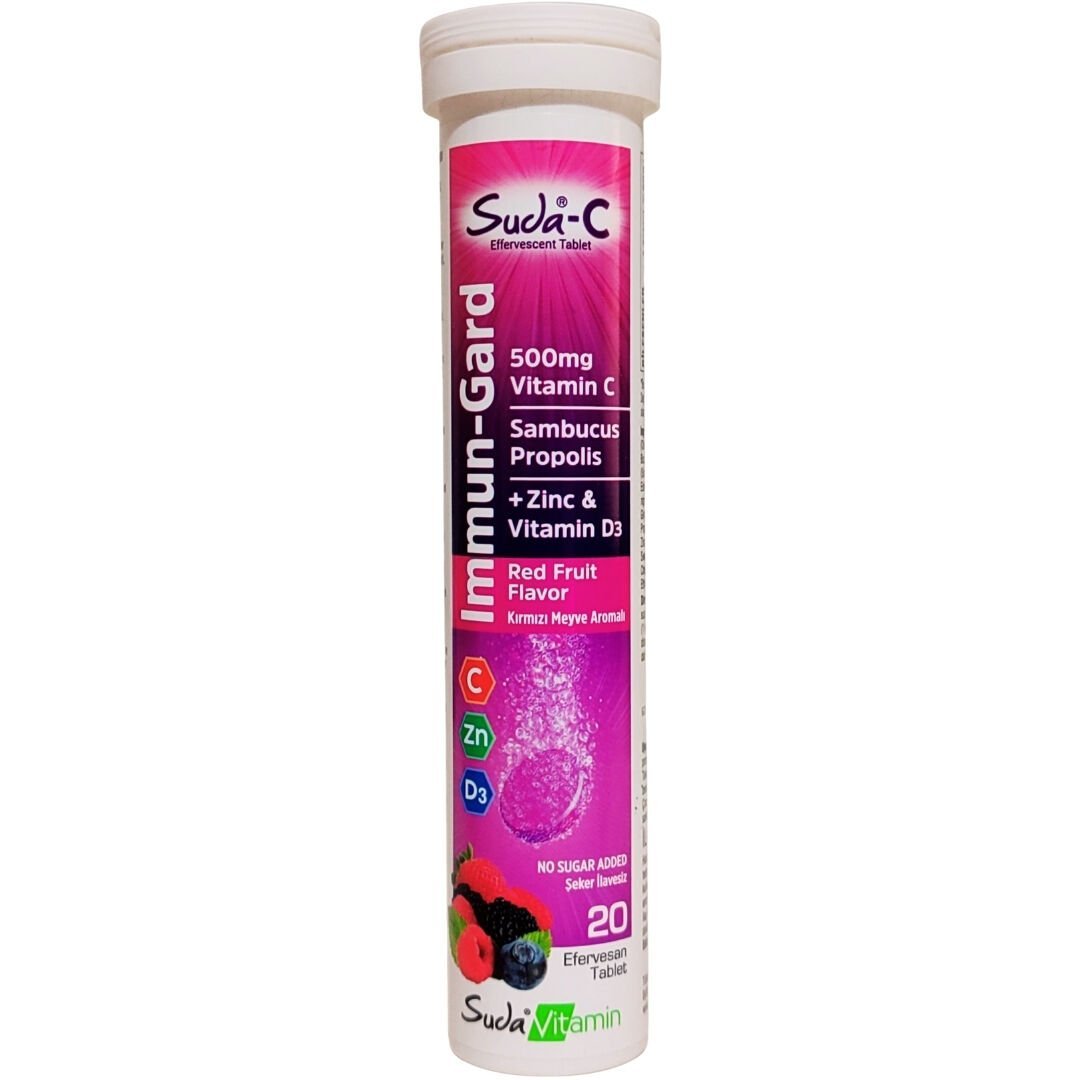 Suda Vitamin C İmmun Gard Red Fruit 20 Efervesan Tablet