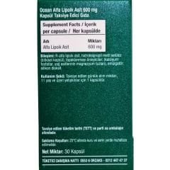 Ocean Alfa Lipoik Asit 600 mg 30 Tablet