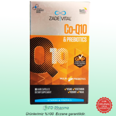 Zade Vital Co-Q10 & Prebiyotik 30 Kapsül