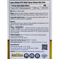 Ligone Methyl B12 Dil Altı Sprey 30ml/200 Puf