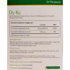 Dr. Thomson Vitamin D3K2 Damla 20 ml