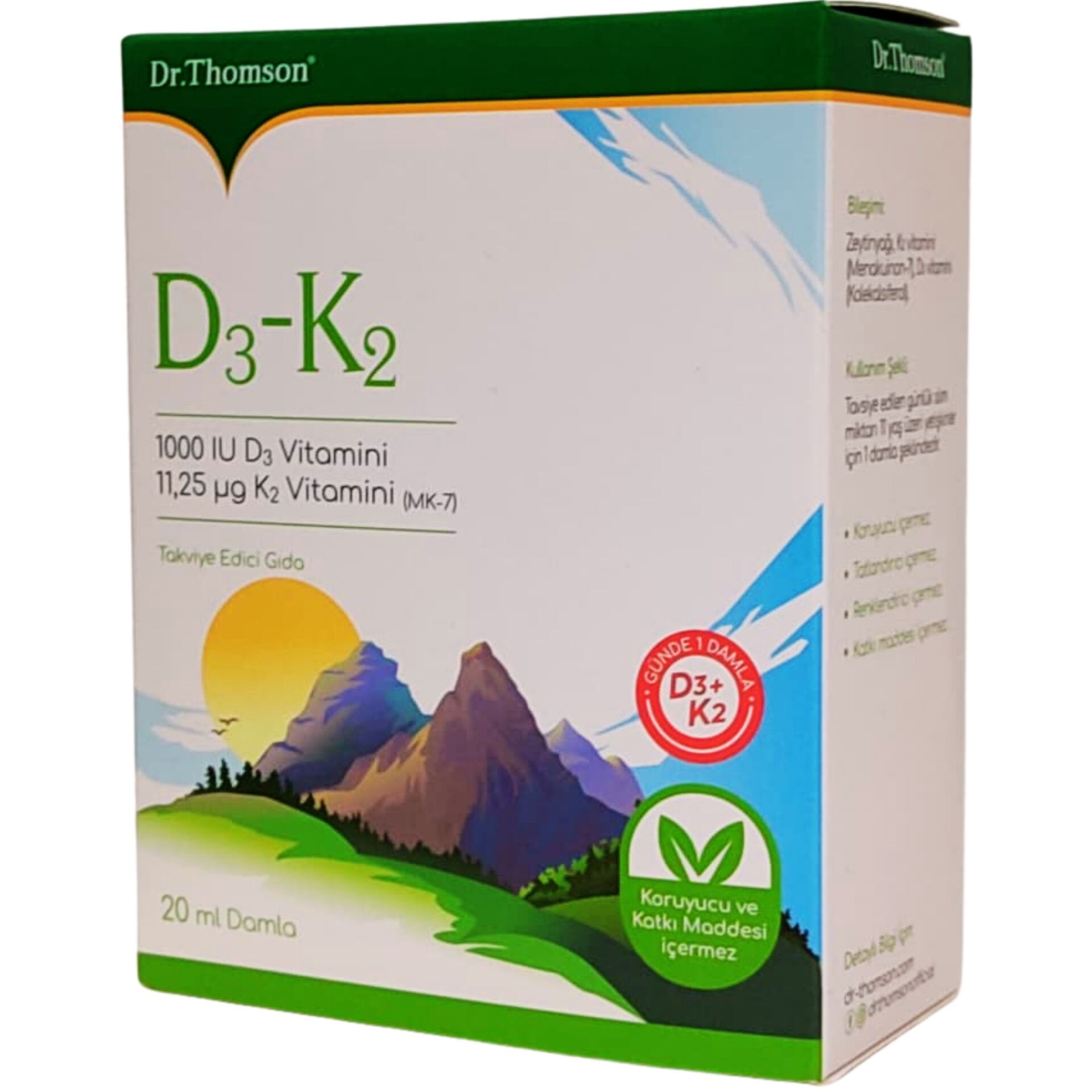 Dr. Thomson Vitamin D3K2 Damla 20 ml