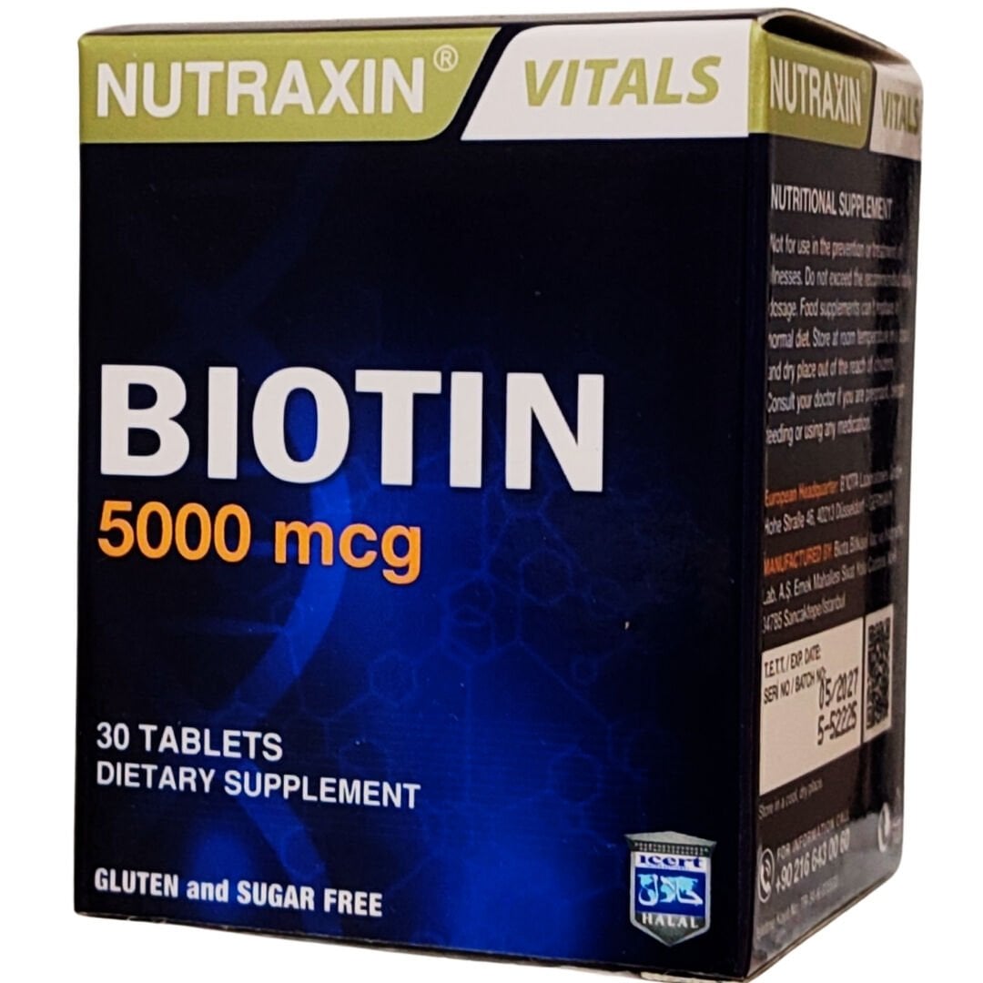 Nutraxin Biotin 5000 mg 30 Tablet