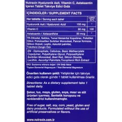 Nutraxin Beauty Hyaluronik Acid 30 Tablet