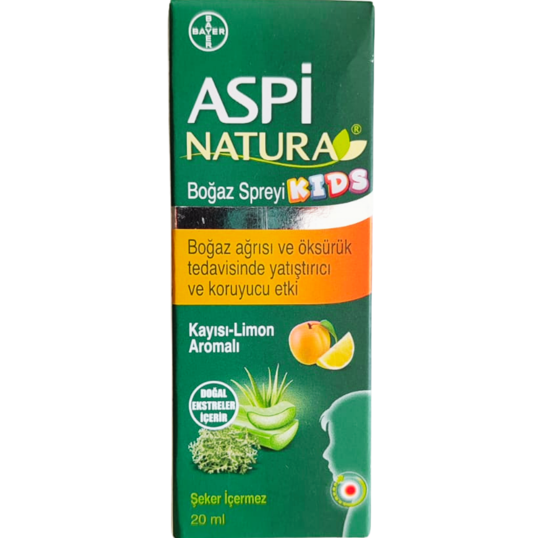 Aspinatura Kids Kayısı ve Limon Boğaz Spreyi 20 ml