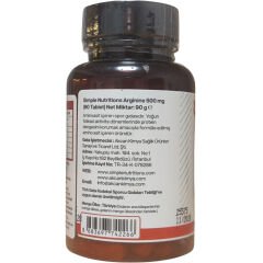 Simple Nutritions Arginine 500 mg 90 Tablet