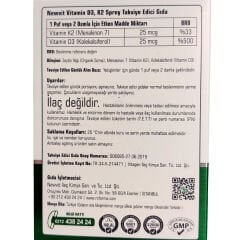 Newvit Vitamin D3K2 Sprey 30 ml