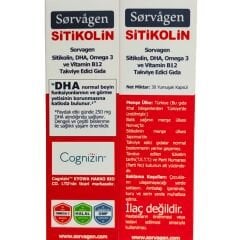 Sorvagen Sitikolin DHA Omega 3 ve B12 30 Kapsül